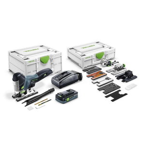 Akumulatora finierzāģis CARVEX PSC 420 EBI komplekts, 18V / 4,0 Ah 