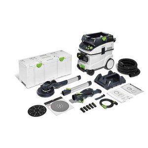 Apmetuma slīpmašīna LHS 2 225 ar putekļu sūcēju CTM 36 SET, Festool