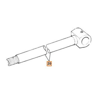 Piston rod 60x1291 BHL, JCB