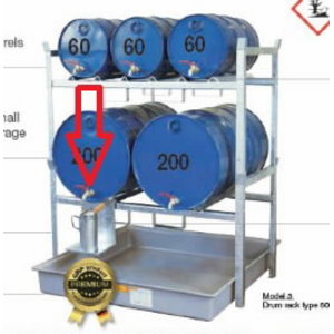 Can holder, galvanised for drum rack type 120,360,540, Cemo