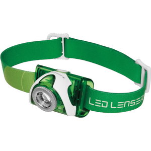 Headlamp SEO3 Green, 3xAAA, white/red light, IPX6, 100lm, Ledlenser