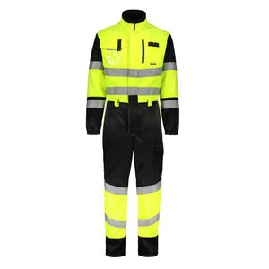 Coverall 60381, HI-VIS CL3, black/yellow XS