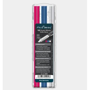 Marking pen core, graphite, 12pcs 4pcs*2
