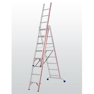Combination ladder 3x10 steps 3,02/7,22m 6047
