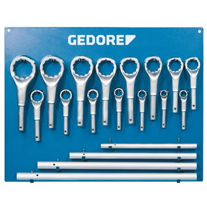 Single ended ring spanner set 19 pcs 24-85 mm  2 ATM, Gedore