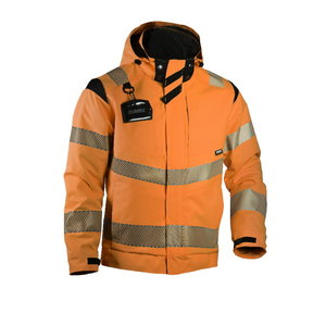 Žieminė striukė 6059, didelio matomumo, CL3, orange/black, DIMEX