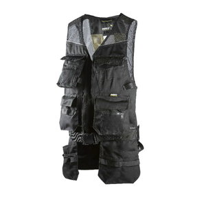 Vest with hanging pockets 6078, black/army green, Dimex