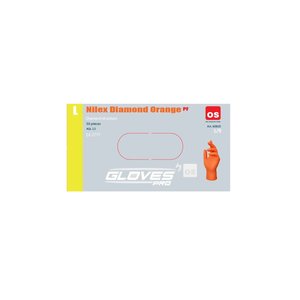 Product image of: Gloves, nitrile, powderfree, disposable, 50pcs/pack, orange XL/10, GlovesPro