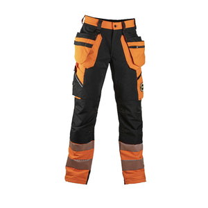 Hi.Vis trousers 6085 stretch, CL1 orange/black 64