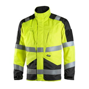 Safety jacket 6100, HI-VIS CL2, grey/yellow/black, Dimex