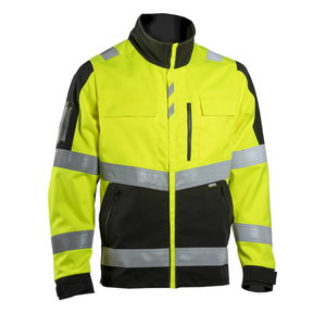Jacket 6133 stretch hi-vis CL2, yellow/black L