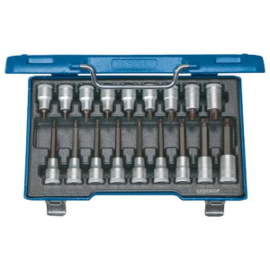 ITX 19 LKP  galvučių su antgaliais kompl., 18 dalių, 1/2'', Gedore