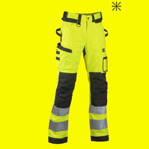 Trousers 6154Y strech hi-vis, yellow/black 44