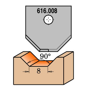 Frezavimo peilis MDF RH tinka 616.200 kotui 