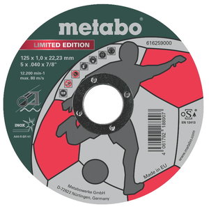 Режущий диск 125x1mm „Limited Edition“ Inox, METABO