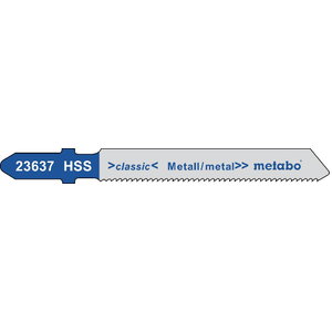 Figūrzāģa asmens metālam HSS, 5gab. 1,2/50mm, Metabo