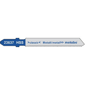 Figūrzāģa asmens metālam HSS, 5gb. pakā 1,2/50mm, Metabo