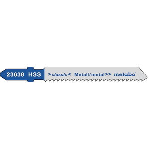 Figūrzāģa asmens metālam HSS, 5gb. pakā 2/50mm, Metabo