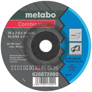 Pjovimo ir &scaron;lifavimo diskas plienui Combinator 3 vnt. 76x2,5/10mm