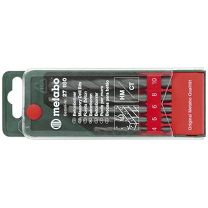 Masonry drill bit set 5 pcs. 4, 5, 6, 8, 10 mm, Metabo