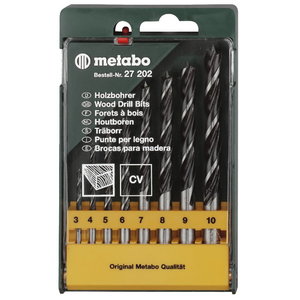 Wood drillbit set 8pcs 3-10mm, Metabo