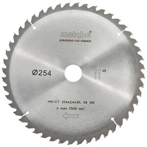 Saw blade Classic 254x2,4/1,8x30mm, z48, WZ, -5°