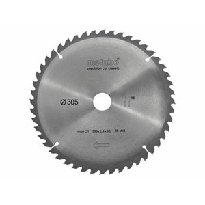 Pjovimo diskas 305x2,4/1,6x30mm, z56, WZ, -5°. Classic, Metabo