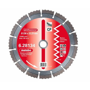 Deimantinis pjovimo diskas professional CP  maksimalus darbinis greitis 80 m/s (300, Metabo