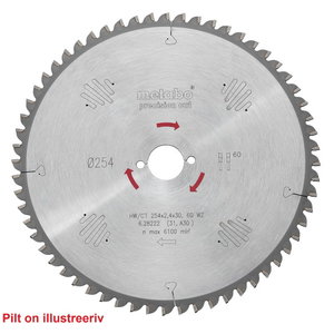 пильный диск  HW/CT 254 синяя30, 48 WZ 5&deg;n, METABO