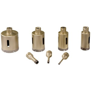 Tile core bit set "Dry", 6/8/14/35/40/50/68 mm, Metabo