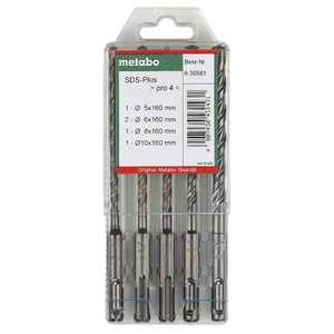 Grąžtų rinkinys betonui SDS-plus Pro 4 5 vnt., Metabo