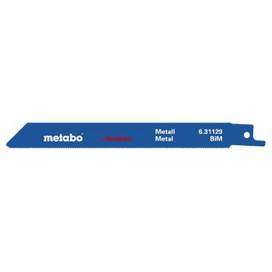 Sabre saw blade for metal 2pcs in pack BiM 0,9/150mm, Metabo