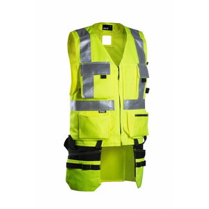 Vest ripptaskutega 6320 kõrgnähtav CL2, kollane 3XL