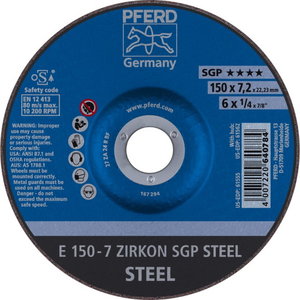 Шлифовальный диск SG-P 150x7,2mm ZA24, PFERD