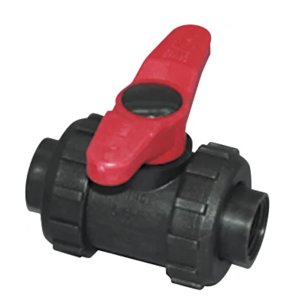 Plastic ball valve (PVC) 1" with inside thread