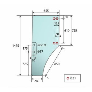 Ukseklaas VP JD ER047314