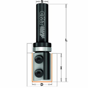 пальчиковая фреза HM S=12 D=19x48,3 с подшипником, CMT