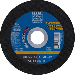 Griezējdisks metālam PS-F Steelox 125x2mm, Pferd