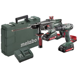 18V Combo: Drill BS 18 + Combination hammer KHA 18 LTX, Metabo