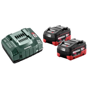 Basic set: 2 x 5.5 Ah LiHD batteries + ASC 145 charger, Metabo