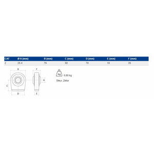 WELD-ON BALL END Ų 25.4 MM 
