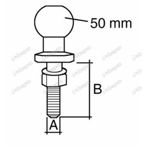 TOWING BALL HIT 3/4'' UNF Ų19 X 70 MM