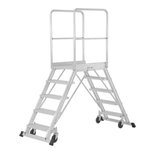 Mobile stockers ladder 2x8 steps, 1,94m
