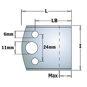 Pair blank knives HSS 50x4mm