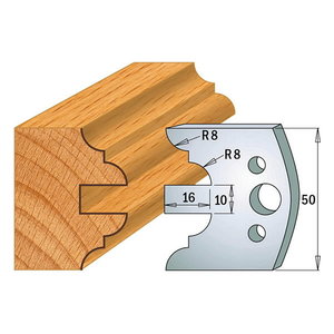 Ribotuvai frezavimo peiliams 50x4mm 2 vnt. 