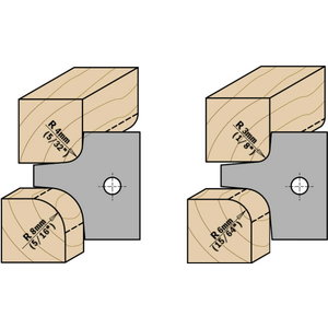 PAIR OF CONCAVE KNIVES 25X25X2 R=3/6 FOR HEADS 694.003
