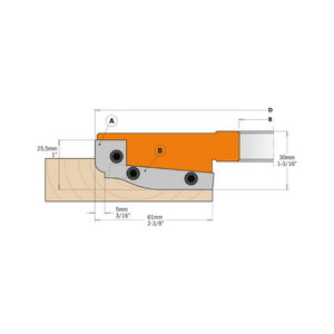 PAIR OF KNIVES FOR REAISED PANEL 20X20X2 (A2) FOR HEADS 694.