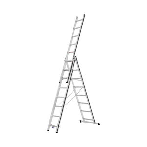 Kombinētās kāpnes 3x8 pakāpieni, 2,32/5,11m 70047, Alu-Pro