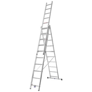 Kombinētās kāpnes 3x10 pakāpieni, 2,88/6,52m 70047, Alu-Pro