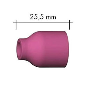 Ceramic gas nozzle No.6 d=9,0mm, l=25,5mm Abitig 9/20, Binzel